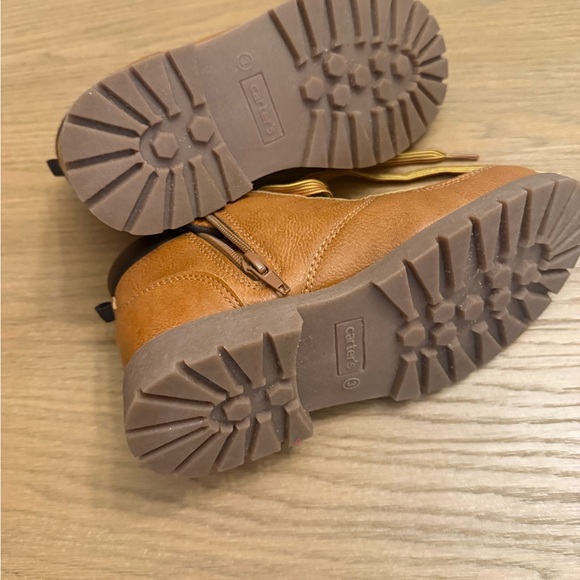 Carter's Tan and Brown Kids Boots NWOT boys size 3 - Picture 5 of 5